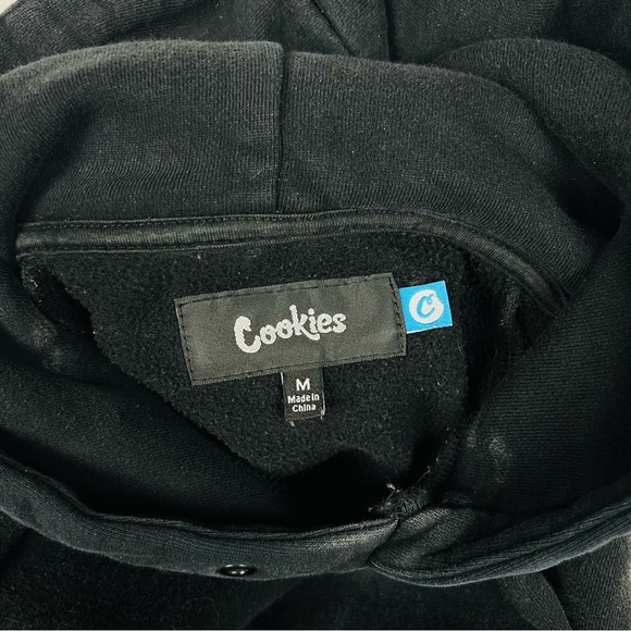 Cookies Tech Pack Black Pullover Hoodie Mens Sz Medium Streetwear Skater Pocket - Picture 11 of 12